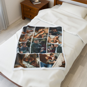 custom photo blanket – design your own personalized velveteen plush throw 10 photos