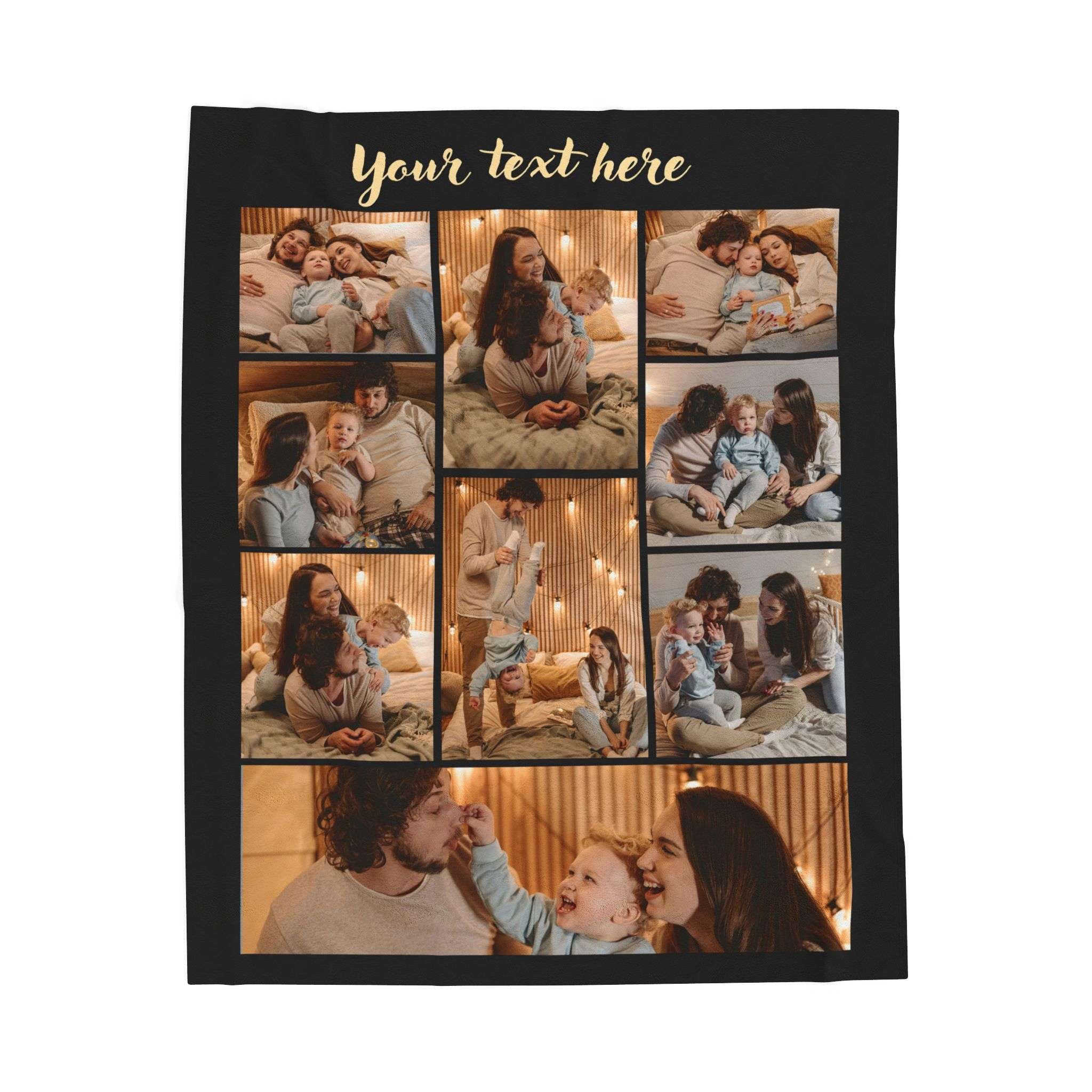 custom photo blanket – design your own personalized velveteen plush throw 9 photos + text custom photo blanket – design your own personalized velveteen plush throw 9 photos + text
