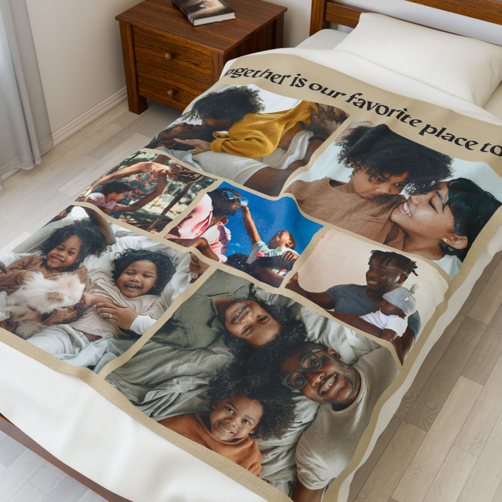 custom photo blanket – design your own personalized velveteen plush throw 7 photos + text custom photo blanket – design your own personalized velveteen plush throw 7 photos + text