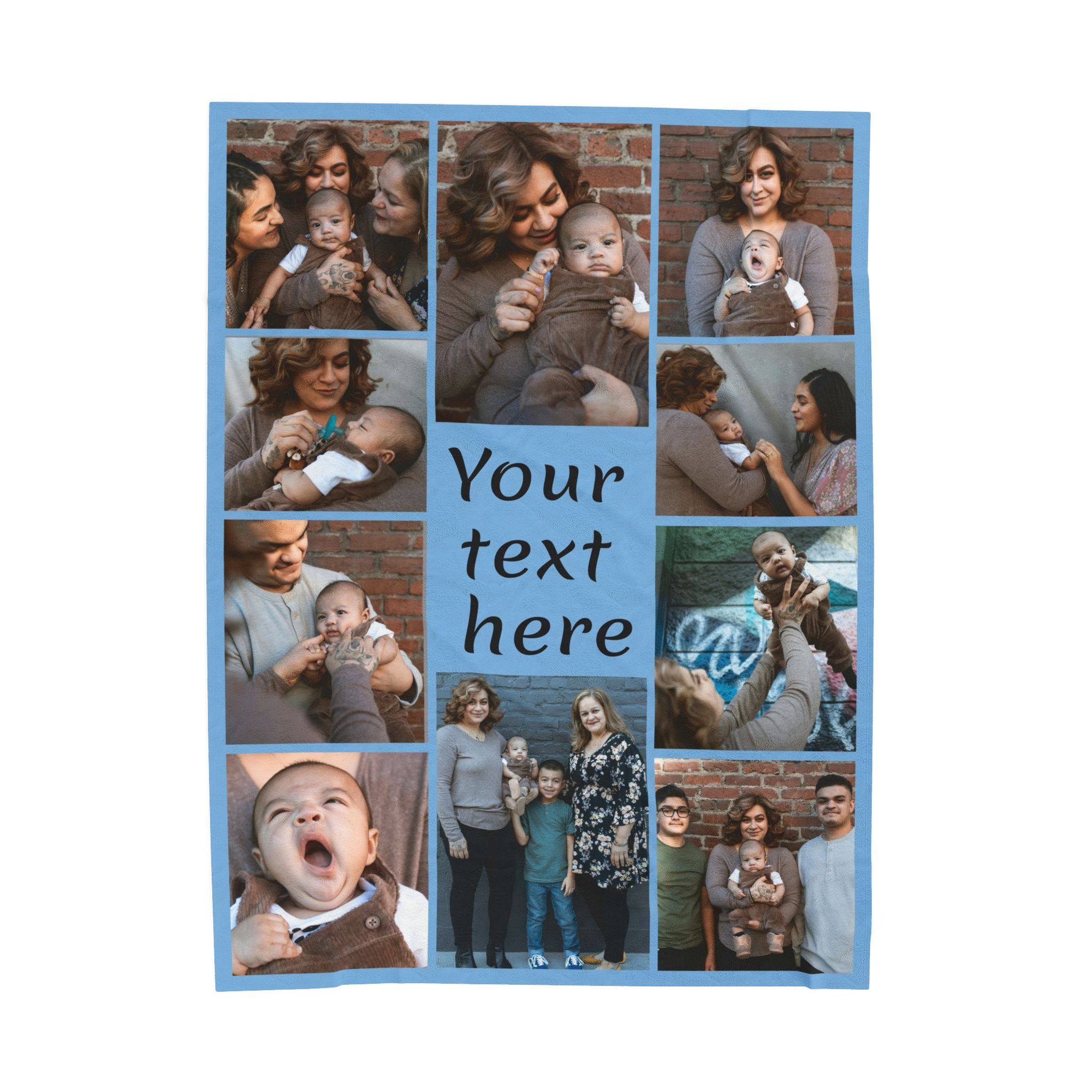 custom photo blanket – design your own personalized velveteen plush throw 10 photos + text custom photo blanket – design your own personalized velveteen plush throw 10 photos + text