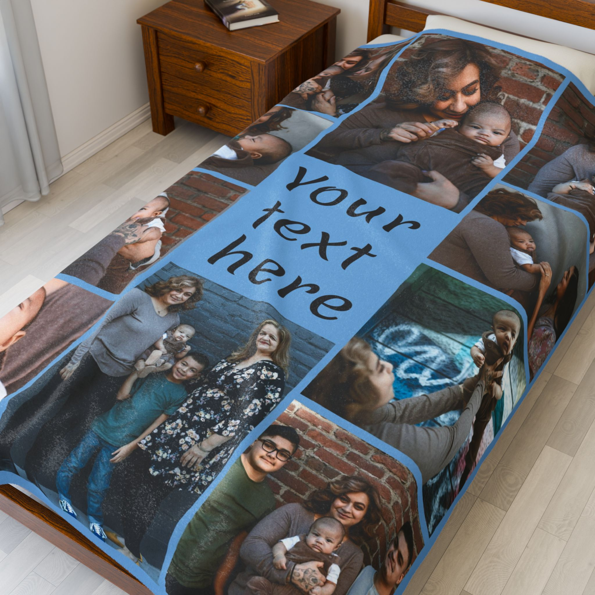 custom photo blanket – design your own personalized velveteen plush throw 10 photos + text custom photo blanket – design your own personalized velveteen plush throw 10 photos + text