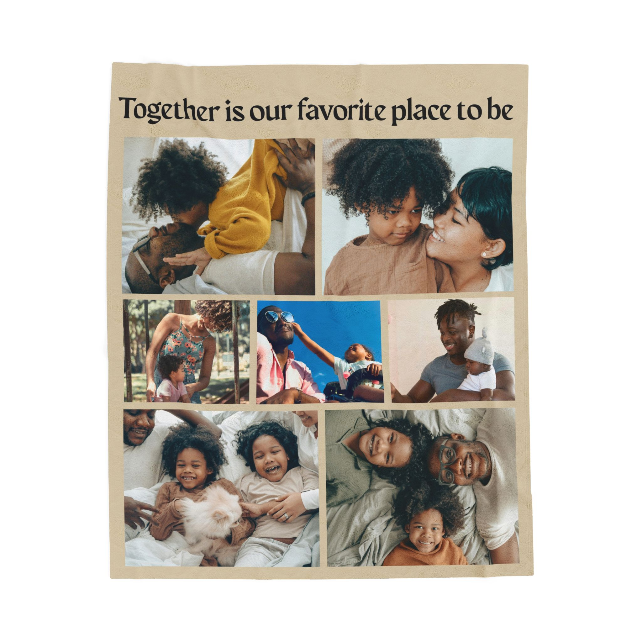 custom photo blanket – design your own personalized velveteen plush throw 7 photos + text custom photo blanket – design your own personalized velveteen plush throw 7 photos + text
